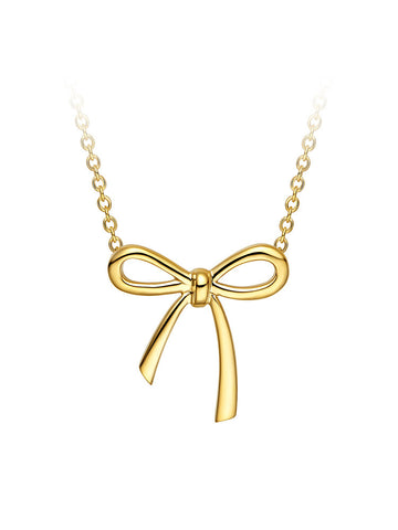 Bow Pendant Color Gold Clavicle Chain