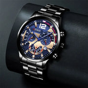 Stainless Steel Luxury Quartz Wristwatch