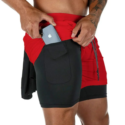 Men's 2-in-1 sports shorts