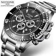 Waterproof Stainless Steel Quartz Wristwatch