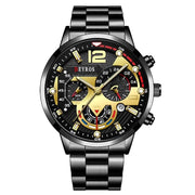 Stainless Steel Luxury Quartz Wristwatch