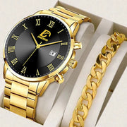 Business Casual Stainless Steel Quartz Wristwatch