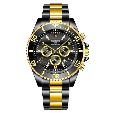 Waterproof Stainless Steel Quartz Wristwatch