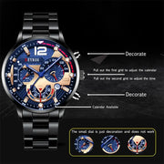 Stainless Steel Luxury Quartz Wristwatch