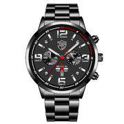 Stainless Steel Luxury Quartz Wristwatch