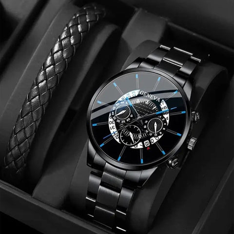 Stainless Steel Luxury Quartz Wristwatch