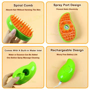 Silicone Steam Pet Brush