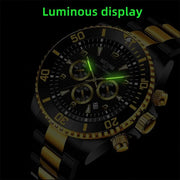 Waterproof Stainless Steel Quartz Wristwatch