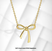 Bow Pendant Color Gold Clavicle Chain